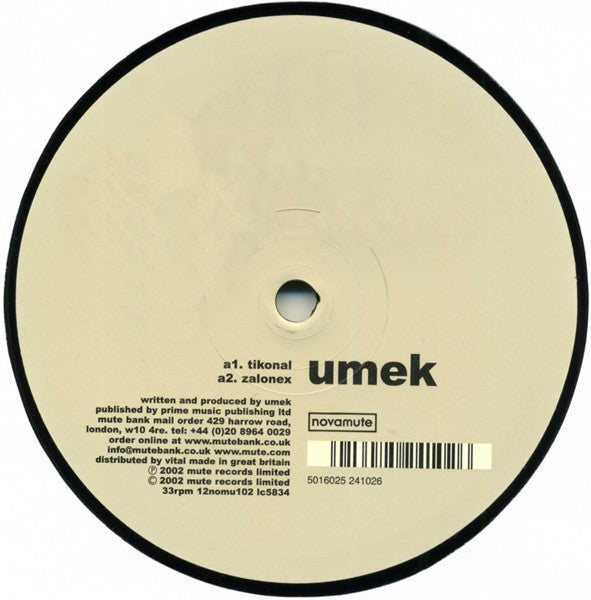Umek - Tikonal (VINYL) | Very Good Plus (VG+) Generic