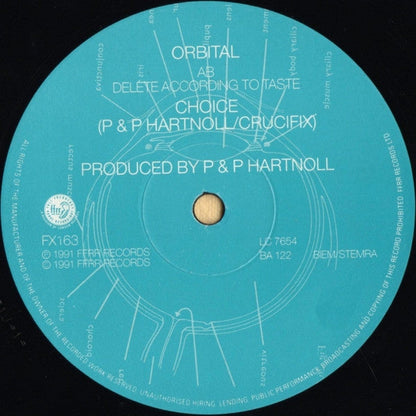 Orbital - Midnight / Choice (12" VINYL) | Very Good Plus (VG+) Near Mint (NM)