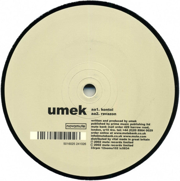 Umek - Tikonal (VINYL) | Very Good Plus (VG+) Generic