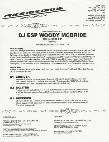 DJ ESP - Grinder EP | Very Good Plus (VG+) Very Good Plus (VG+)