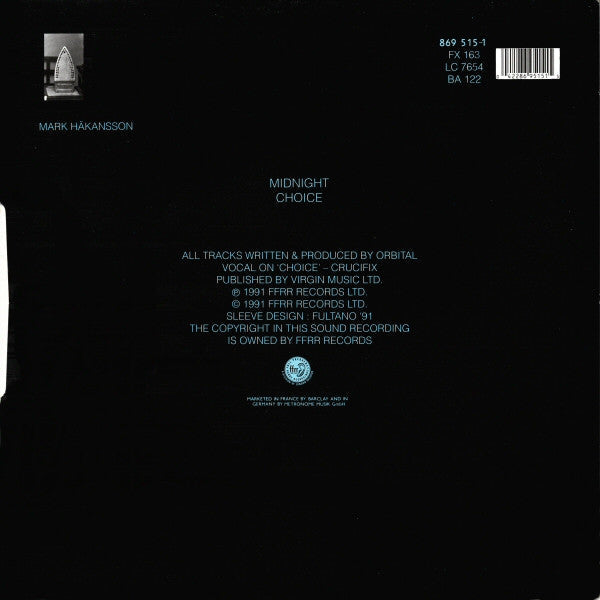 Orbital - Midnight / Choice (12" VINYL) | Very Good Plus (VG+) Near Mint (NM)