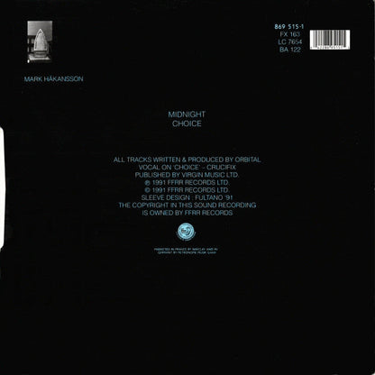 Orbital - Midnight / Choice (12" VINYL) | Very Good Plus (VG+) Near Mint (NM)