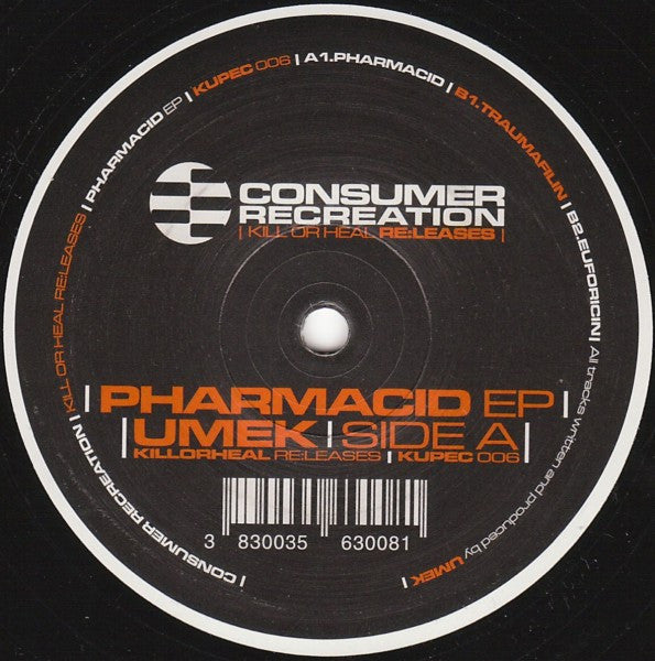 Umek - Pharmacid EP (VINYL) | Very Good Plus (VG+) Near Mint- (NM-)