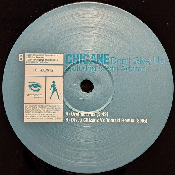 Chicane - Don't Give Up (12" VINYL) | Excellent+ (EX+) Very Good Plus Plus (VG++)