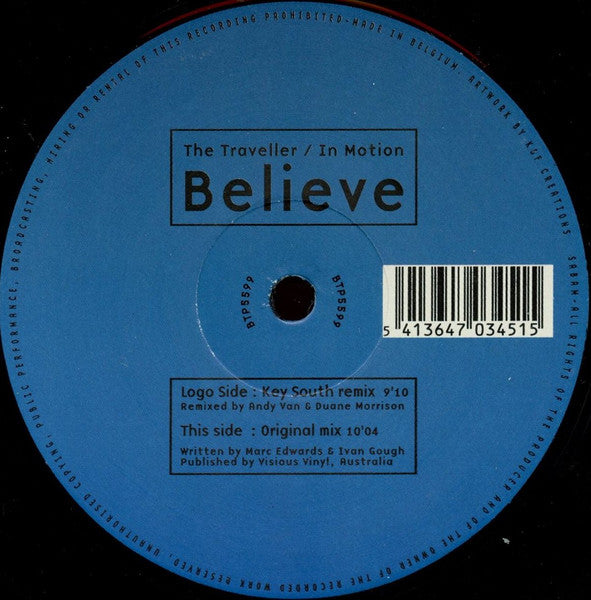 The Traveller - Believe (12" VINYL) | Near Mint (NM) Near Mint (NM)