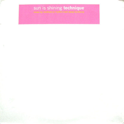 Technique - Sun Is Shining (12" VINYL) | Very Good Plus (VG+) Very Good Plus (VG+)