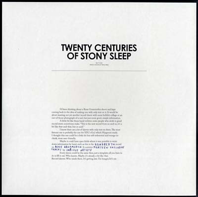 Twenty Centuries Of Stony Sleep |