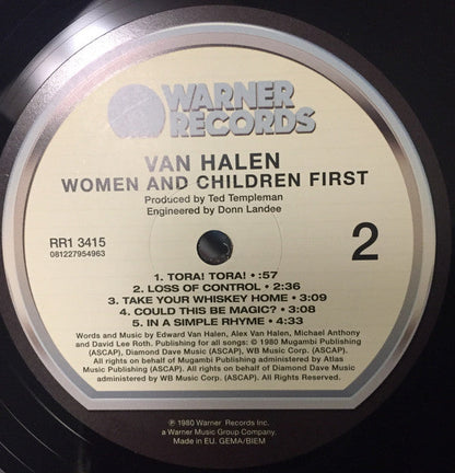Van Halen - Women And Children First (VINYL LP) | Mint (M) Mint (M)