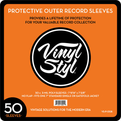 Vinyl Styl - Protective 7" Outer Record Sleeve 50CT |