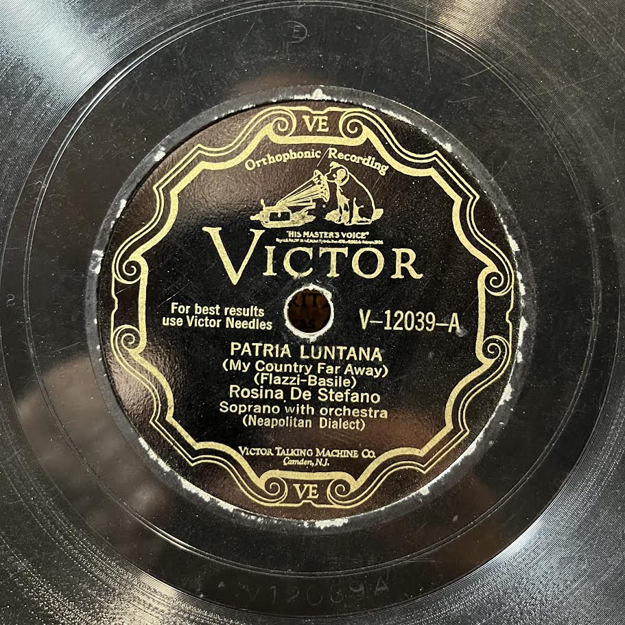 ROSINA DE STEFANO - Patria Luntana / E Campane D A Madonna (10" 78RPM) | Very Good (VG) Generic