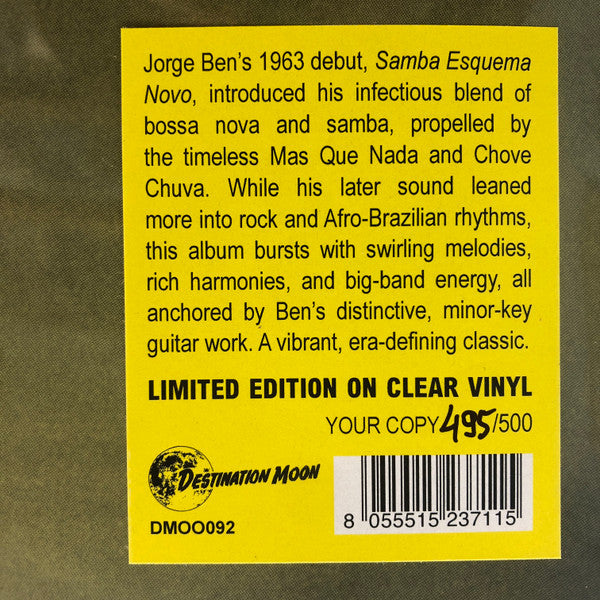Jorge Ben - Samba Esquema Novo (CLEAR NUMBERED VINYL) |