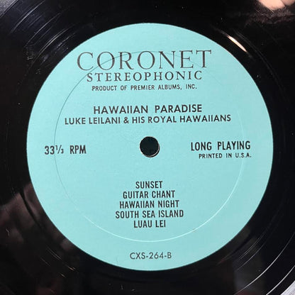 Luke Leilani & His Hawaiian Rhythm - Hawaiian Paradise (VINYL) | Excellent+ (EX+) Excellent (EX)