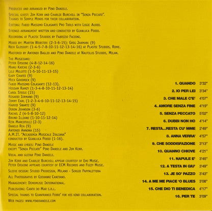 The Best Of Pino Daniele - Yes I Know My Way (CD) | Excellent (EX) Near Mint (NM)