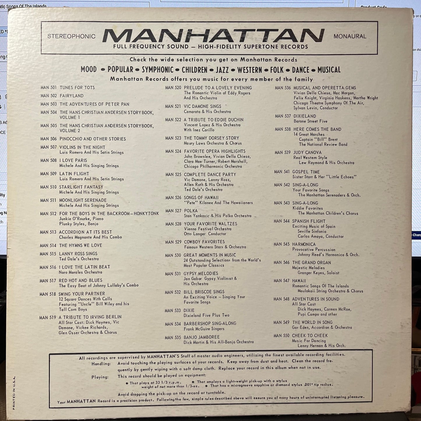 Hawaii : Romantic Songs Of The Islands | Excellent (EX) Excellent (EX)