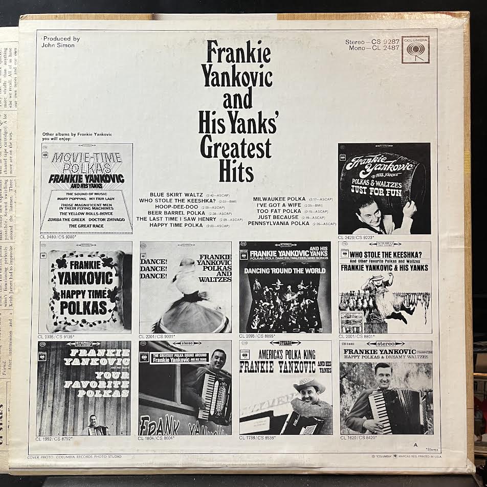 Frankie Yankovic And His Yanks - Frankie Yankovic And His Yanks' Greatest Hits (VINYL) | Near Mint (NM) Near Mint (NM)