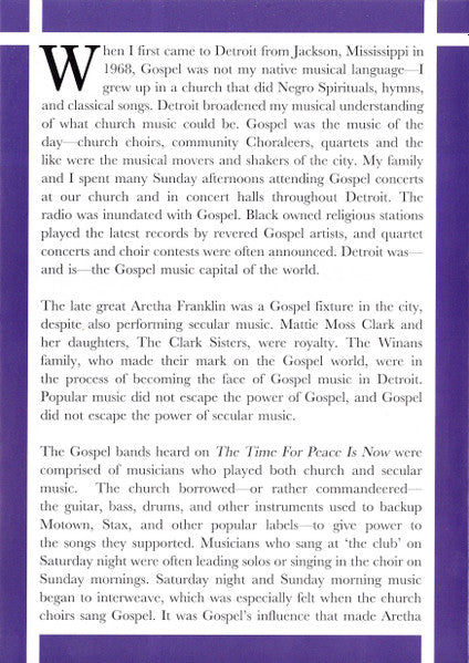 The Time For Peace Is Now (Gospel Music About Us) (CD) | Mint (M) Mint (M)